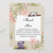 Cute Koala Wedding Thank You Card – Grateful Heart Dankeskarte (Vorne/Hinten)