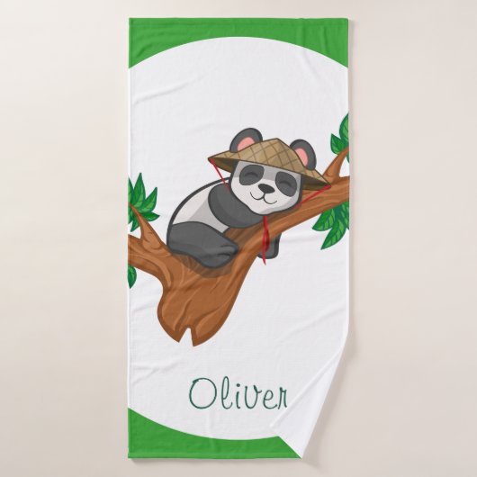 Cute Koala Wild Animal Jungle Kids Custom Name Badehandtuch (Badehandtuch)