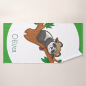 Cute Koala Wild Animal Jungle Kids Custom Name Badehandtuch (Badehandtuch)