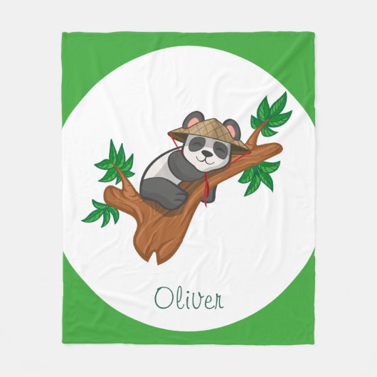 Cute Koala Wild Animal Jungle Kids Custom Name Fleecedecke (Vorderseite)