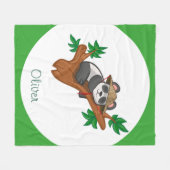 Cute Koala Wild Animal Jungle Kids Custom Name Fleecedecke (Vorderseite (Horizontal))