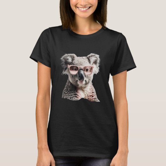 Cute koala with pink sunglasses Australia happines T-Shirt (Vorderseite)
