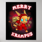 Cute Krampus Pajamas Kids Mens Womens Christmas Poster (Vorne)