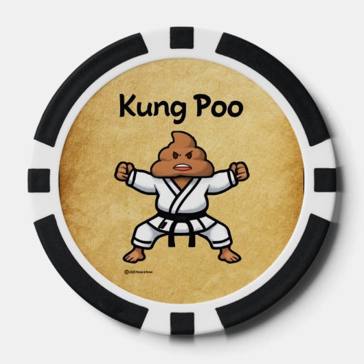Cute Kung Poo Karate Pokerchips (Vorderseite)