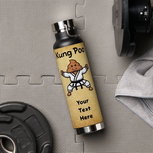 Cute Kung Poo Karate Trinkflasche (Fitnessstudio (gedreht))