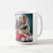 Cute labrador couple valentine's day kaffeetasse (VorderseiteRechts)