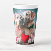 Cute labrador couple valentine's day milchtasse (Vorderseite)
