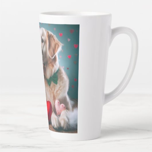 Cute labrador couple valentine's day milchtasse (Rechts)