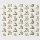 Cute Labrador Dog Christmas Wrapping Paper Geschenkpapier (Flach)