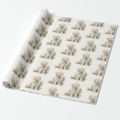 Cute Labrador Dog Christmas Wrapping Paper Geschenkpapier (Ungerollt)