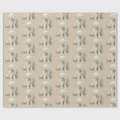 Cute Labrador Dog Christmas Wrapping Paper Geschenkpapier (Flach)