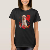 Cute Labrador Dog Funny Heart Valentine's Day Dog T-Shirt (Vorderseite)