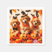 Cute labrador puppies halloween serviette (Vorderseite)