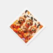 Cute labrador puppies halloween serviette (Ecke)
