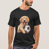 Cute Labrador Retriever Dog with a Soccer Ball Foo T-Shirt (Vorderseite)