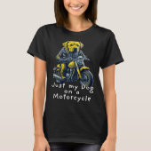 Cute Labrador ride on a motorcycle Christmas T-Shirt (Vorderseite)