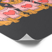 Cute Labrador Valentines Heart Dog Lover Men Women Poster (Ecke)