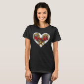 Cute Lacrosse Mom Heart Mother's Day Sport Mama Mo T-Shirt (Vorne ganz)