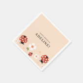 Cute Lady Bug Birthday Party  Serviette (Ecke)