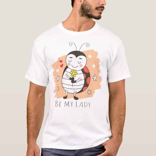 Cute lady bug cartooon T-Shirt (Vorderseite)