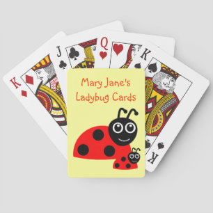 Cute Ladybug Animals Polka Dots Personalized Spielkarten