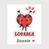 Cute ladybug  aufkleber (Blatt)
