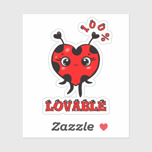 Cute ladybug  aufkleber (Blatt)