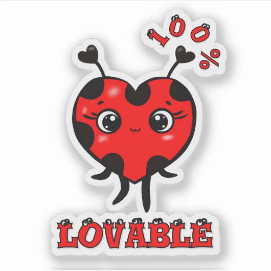 Cute ladybug aufkleber (Vorderseite)