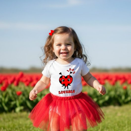 Cute ladybug baby strampler