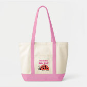 Cute ladybug baby stuff name black pink tragetasche (Vorne)