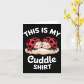 Cute Ladybug Couple This Is My Cuddle  Karte (Gelbe Blume)