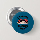 Cute Ladybug Couple This Is Our Cuddle  Button (Vorne & Hinten)