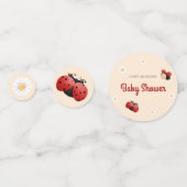 Cute Ladybug Flowers Baby Shower Table Konfetti (Vorderseiten)