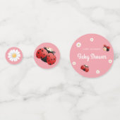 Cute Ladybug Flowers Baby Shower Table Konfetti (Vorderseiten)