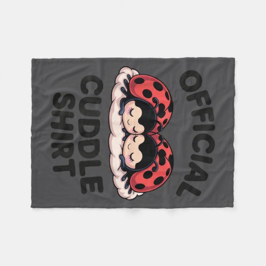 Cute Ladybug Love Cuddle  Fleecedecke (Vorderseite (Horizontal))
