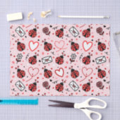 Cute Ladybug Pattern Tissue Paper Seidenpapier (Handwerk)