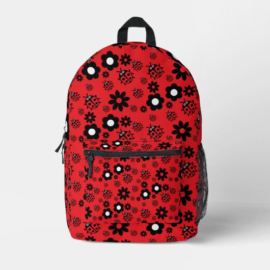 Cute ladybug Patterned Bedruckter Rucksack (Vorderseite)