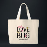 Cute Ladybug Pink Girl Baby Shower Jumbo Stoffbeutel<br><div class="desc">Celebrate the mama-to-be in the sweetest way with our “Our Little Ladybug” Tote Bag, a keepsake she’ll cherish long after the baby shower ends. Designed to beautifully coordinate with a baby girl celebration, this charming tote features adorable pink ladybugs set against a modern design for a look that’s both playful...</div>