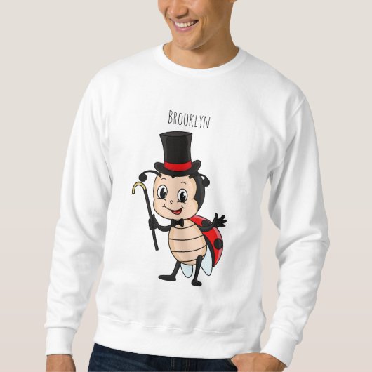 Cute ladybug with top hat and tie cartoon (Vorderseite)