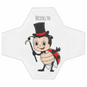 Cute ladybug with top hat and tie cartoon fußball (Flach)