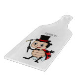 Cute ladybug with top hat and tie cartoon  schneidebrett (Ecke)