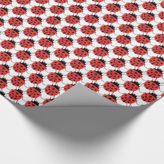 Cute ladybugs as gift wrap paper geschenkpapier (Ecke)