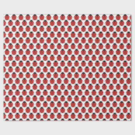 Cute ladybugs as gift wrap paper geschenkpapier (Flach)