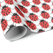 Cute ladybugs as gift wrap paper geschenkpapier (Rolleneckpunkt)