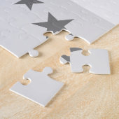 Cute ladybugs stars name grey kids puzzle (Seite)