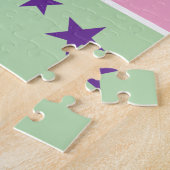 Cute ladybugs stars name purple kids puzzle (Seite)