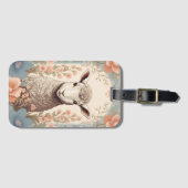 Cute Lamb Delicate Pastel Floral Gepäckanhänger (Vorderseite (Horizontal))