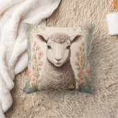 Cute Lamb Delicate Pastel Floral Kissen (Decke)