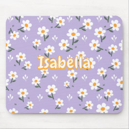 Cute Lavender Daisy Mouse Pad for Spring Mousepad