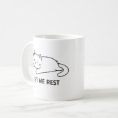 Cute Lazy Cat “Let Me Rest” Mug Kaffeetasse (Vorderseite Links)